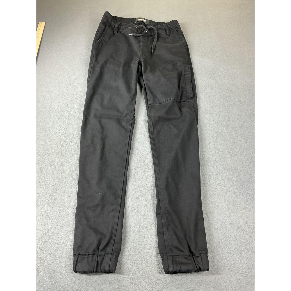 DU/ER Pants Mens 28x31 Black Jogger Slim Fit Cotton Lyocell Stretch Drawstring